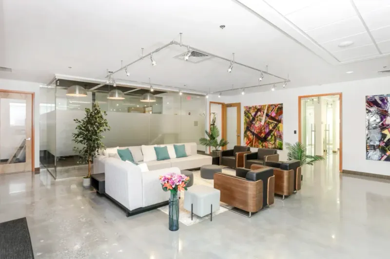 Welcome and reception area