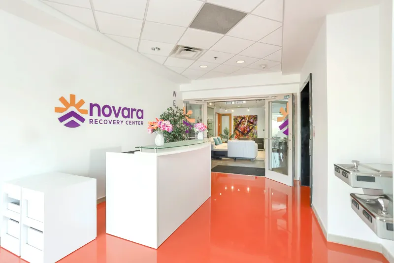 Reception desk and entrance