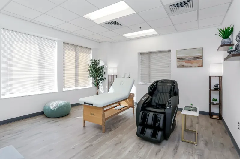 Massage and reiki therapy room
